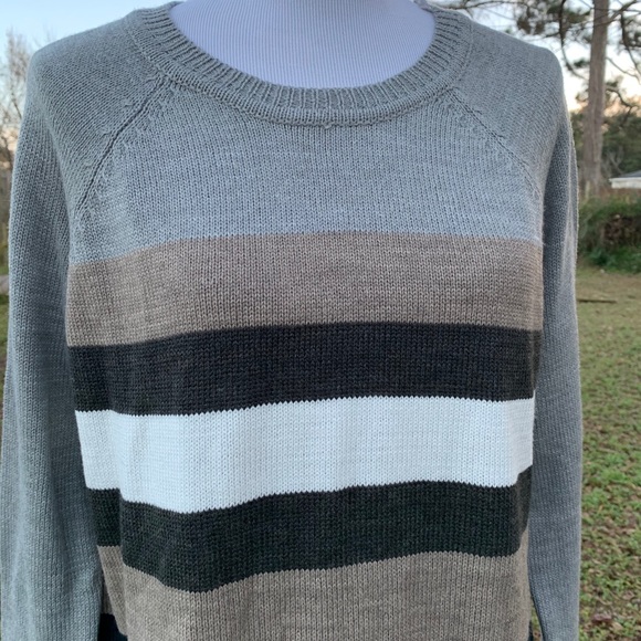 R D Style Colorblock Pullover Sweater Size L - Picture 3 of 10